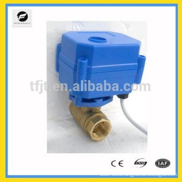 DC5V,DC12V and DC24V 1/4" brass both famale motorized ball valve for heating system